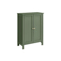 Forest Green Bathroom Storage Cabinet with Adjustable Shelves - 11.8D x 23.6W x 31.5H