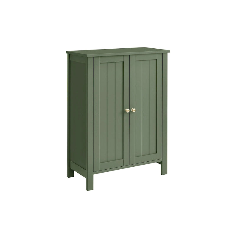 Forest Green Bathroom Storage Cabinet with Adjustable Shelves - 11.8D x 23.6W x 31.5H