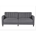 Luxury Velvet Tufted Sofa Bed with Wood Legs