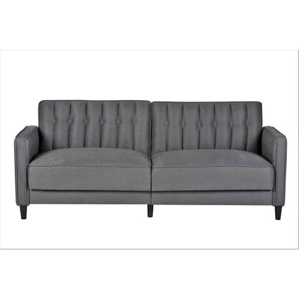 Luxury Velvet Tufted Sofa Bed with Wood Legs