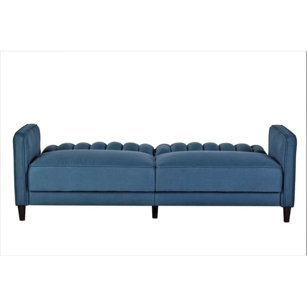 Luxury Velvet Tufted Sofa Bed with Wood Legs