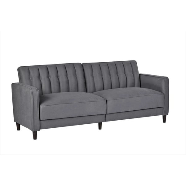 Luxury Velvet Tufted Sofa Bed with Wood Legs