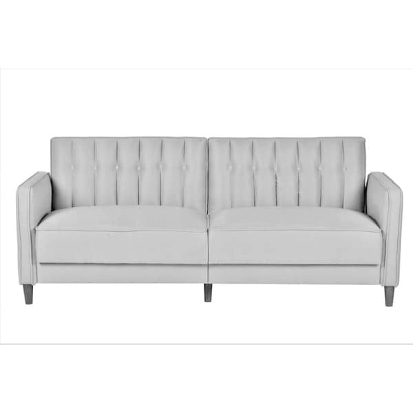 Luxury Velvet Tufted Sofa Bed with Wood Legs