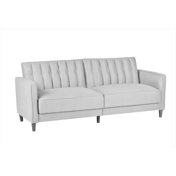 Luxury Velvet Tufted Sofa Bed with Wood Legs