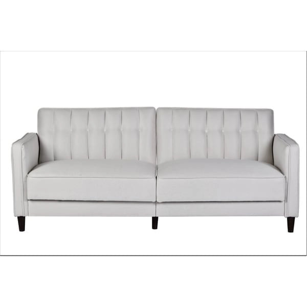 Luxury Velvet Tufted Sofa Bed with Wood Legs