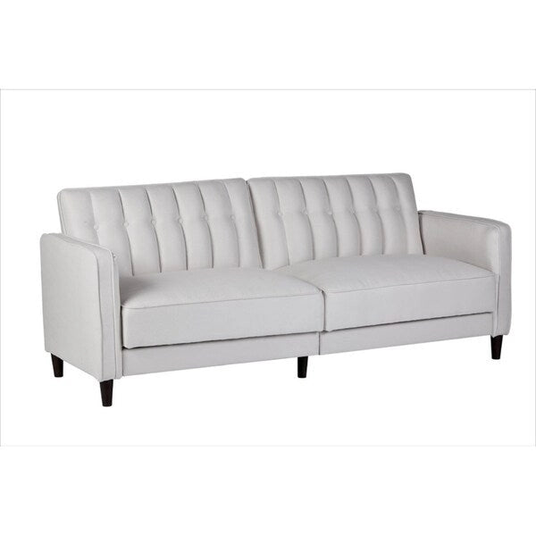 Luxury Velvet Tufted Sofa Bed with Wood Legs