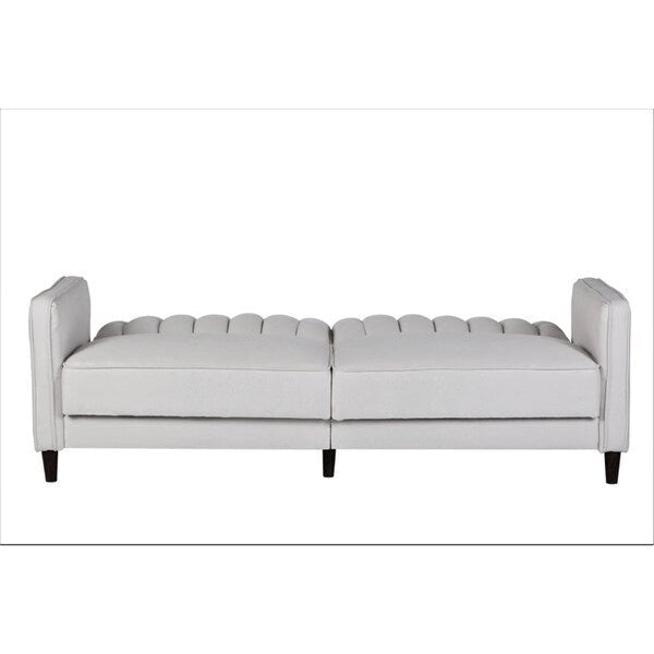 Luxury Velvet Tufted Sofa Bed with Wood Legs
