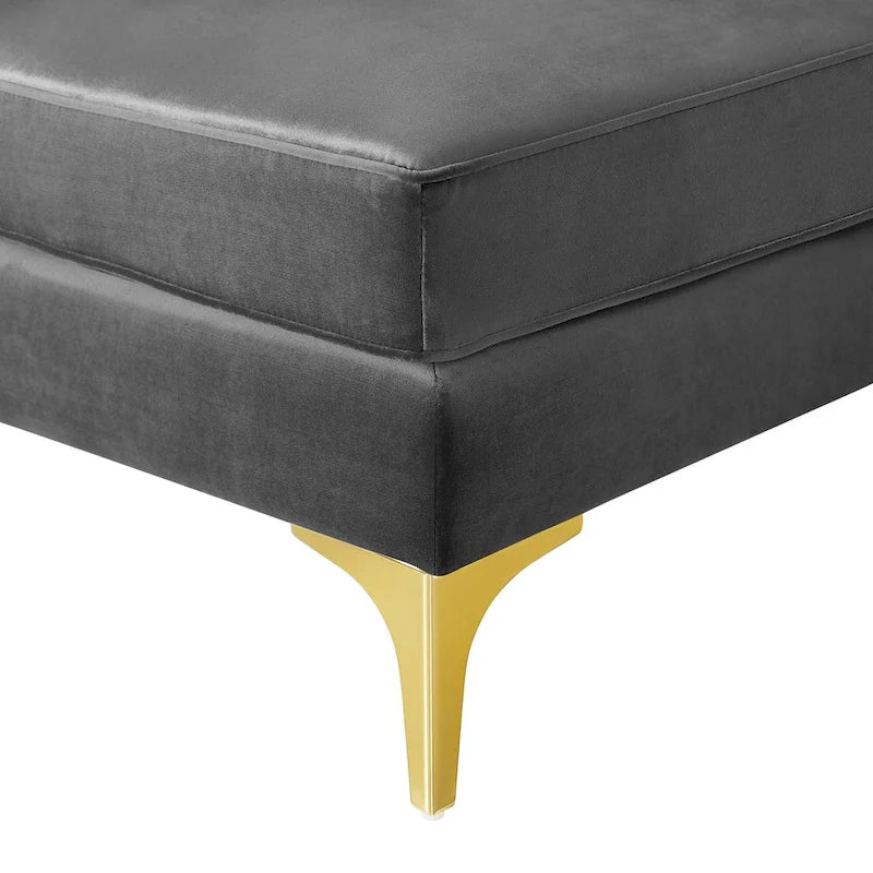 Channel Tufted Performance Velvet 4-Seater Sofa