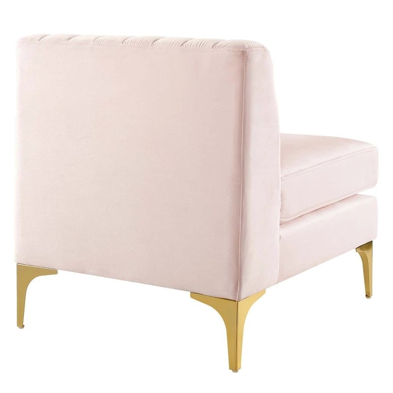 Channel Tufted Performance Velvet 4-Seater Sofa