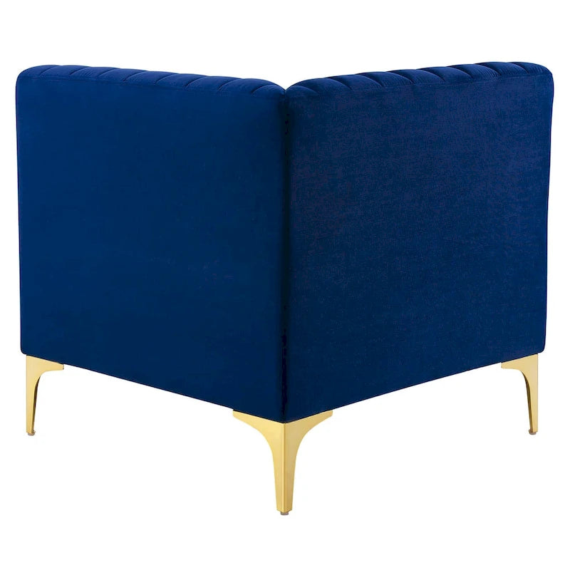 Channel Tufted Performance Velvet 4-Seater Sofa
