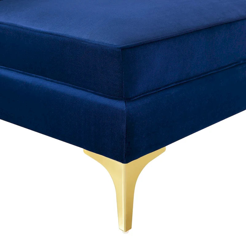 Channel Tufted Performance Velvet 4-Seater Sofa