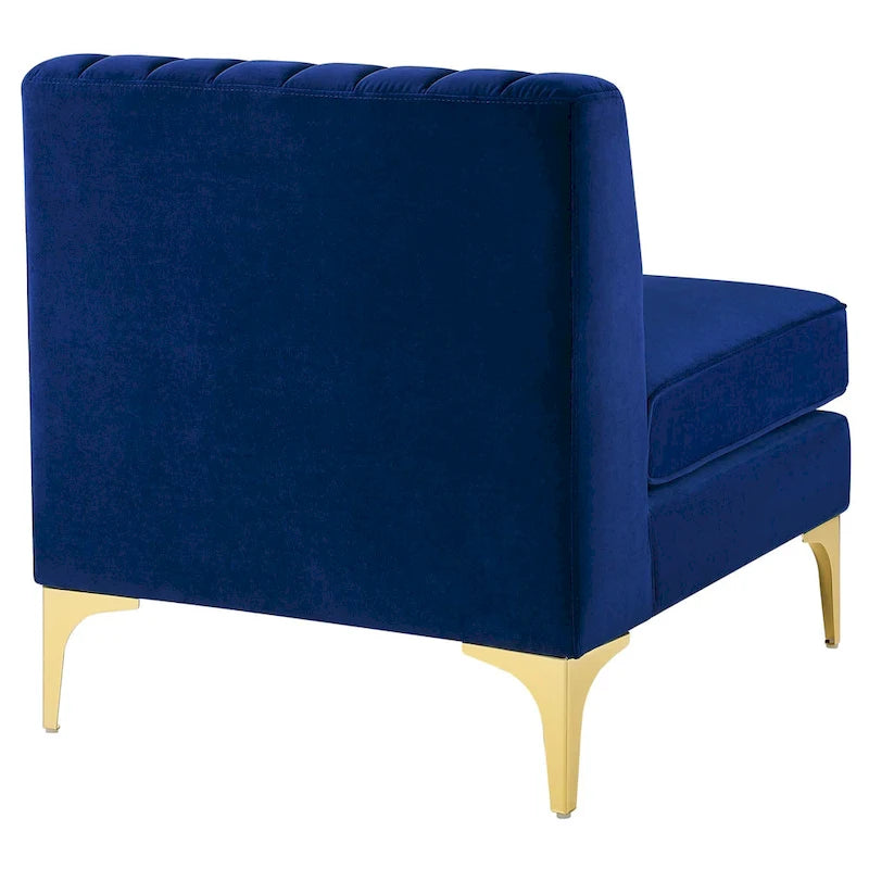 Channel Tufted Performance Velvet 4-Seater Sofa