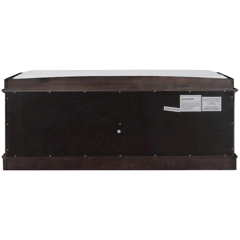 Storage Bench with 4 Doors and Adjustable Shelves