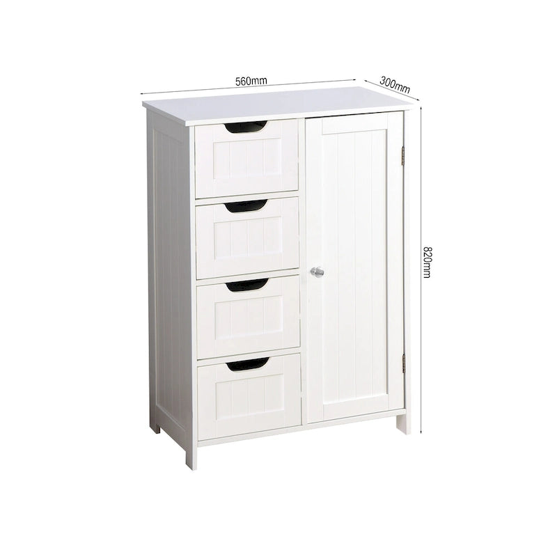 Floor Cabinet with Adjustable Shelf and Drawers