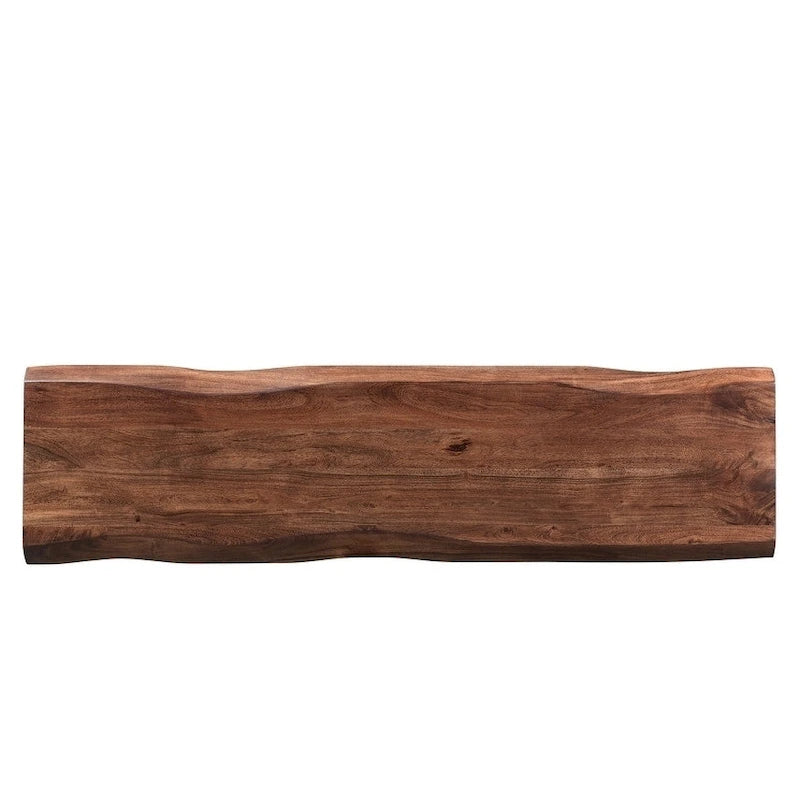 Handmade 60 Sheesham Live Edge Bench with Gold Legs
