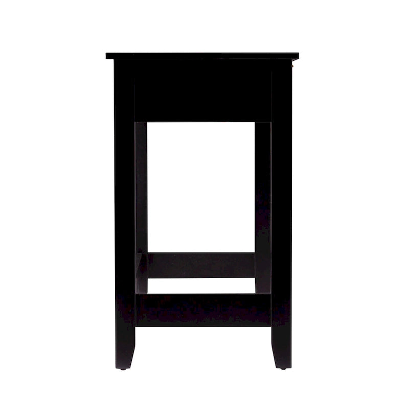 Mid-Century Modern Storage Console Table with Rattan Drawers