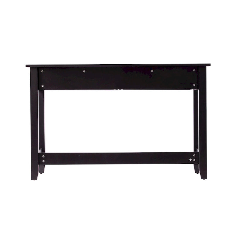 Mid-Century Modern Storage Console Table with Rattan Drawers