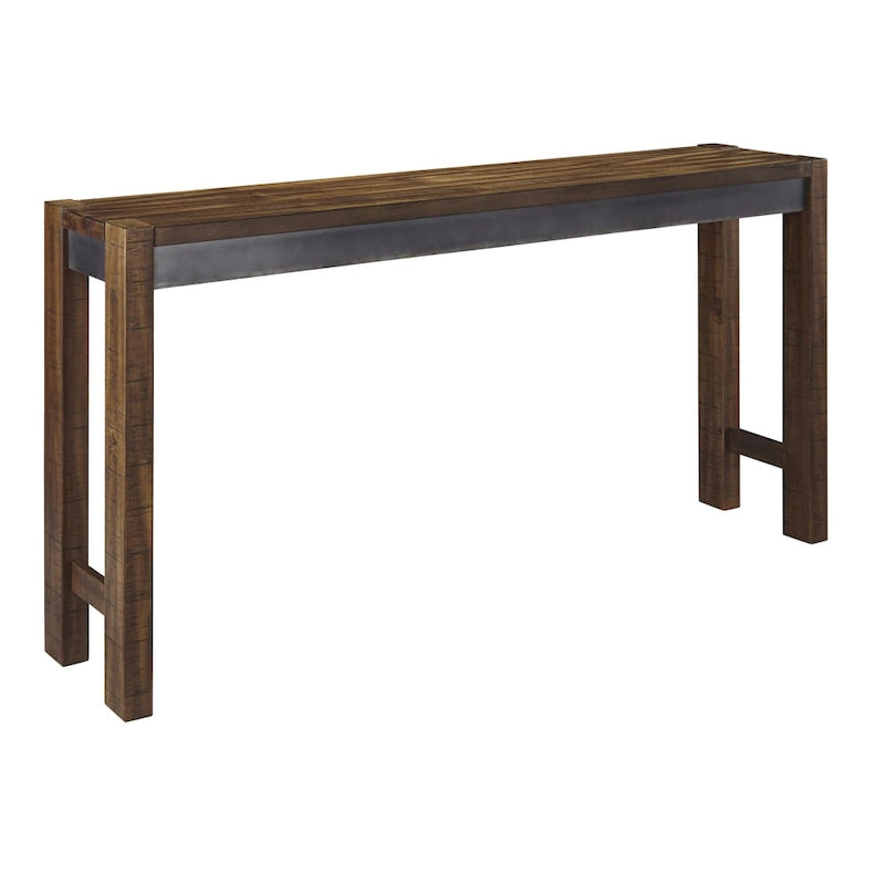 Brown Long Counter Table Vintage Industrial Style