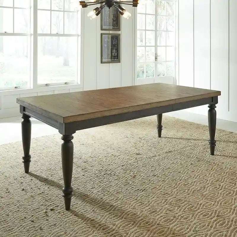 Chalkboard Rectangular Leg Table - Black