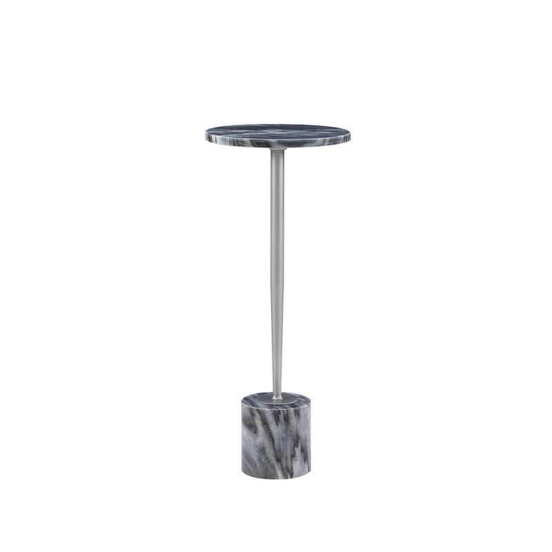 Marble Drink Table with Iron Base
