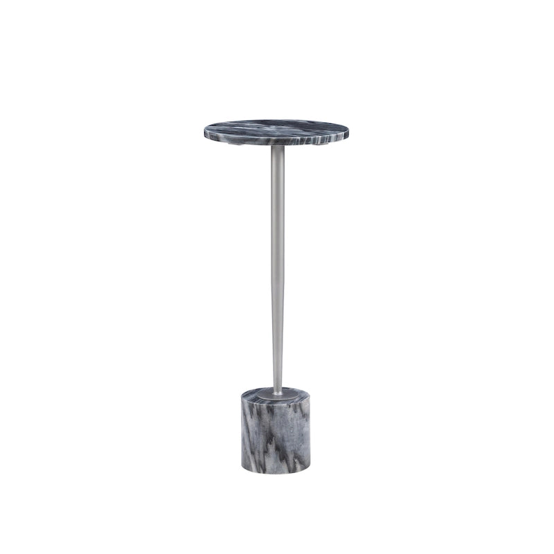 Marble Drink Table with Iron Base