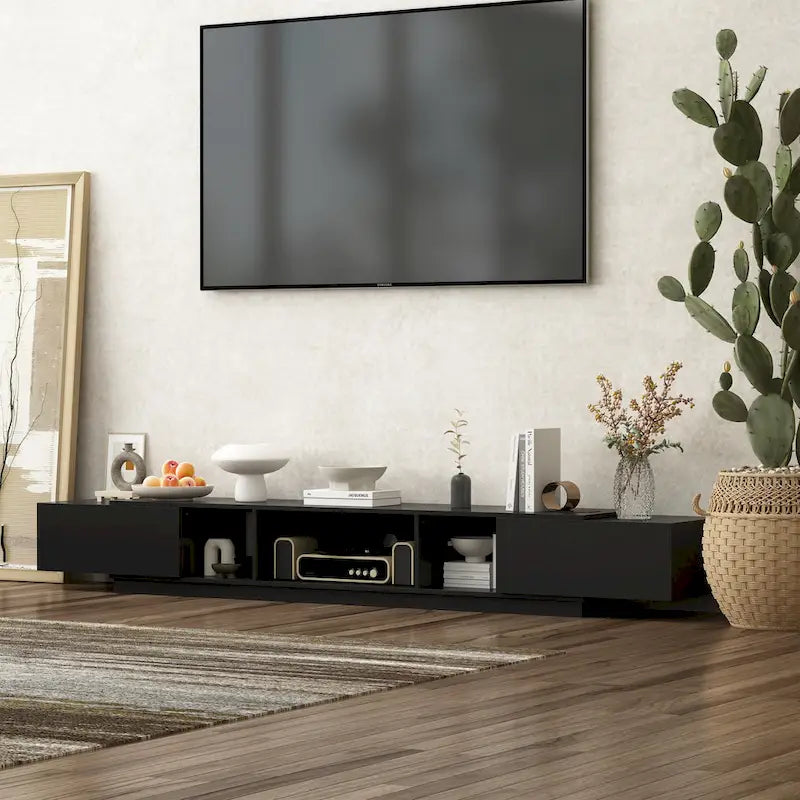 TV Stand for 90" with Storage Drawers and Cable Management
