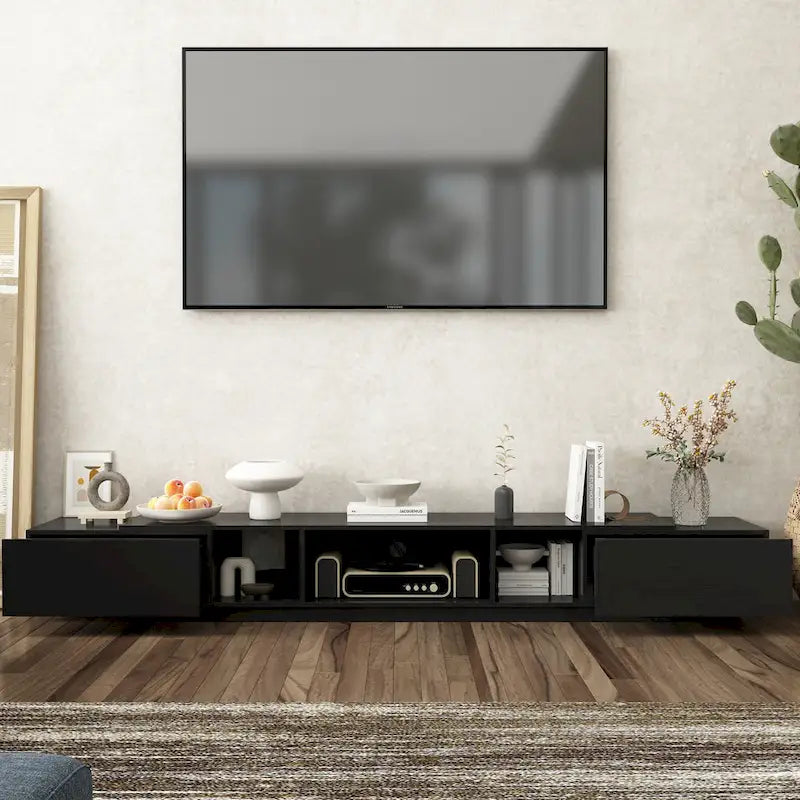 TV Stand for 90" with Storage Drawers and Cable Management