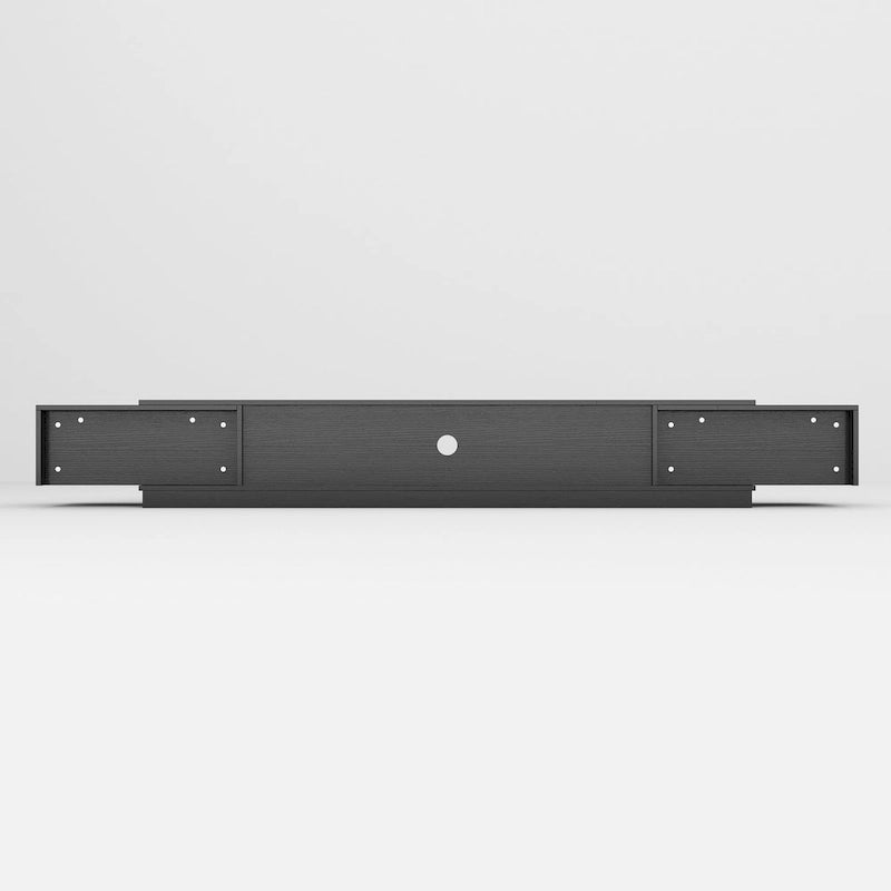 Meuble TV 229 cm avec tiroirs de rangement et gestion des câbles