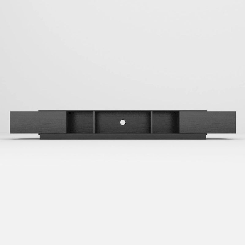 Meuble TV 229 cm avec tiroirs de rangement et gestion des câbles