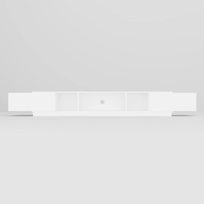 Meuble TV 229 cm avec tiroirs de rangement et gestion des câbles