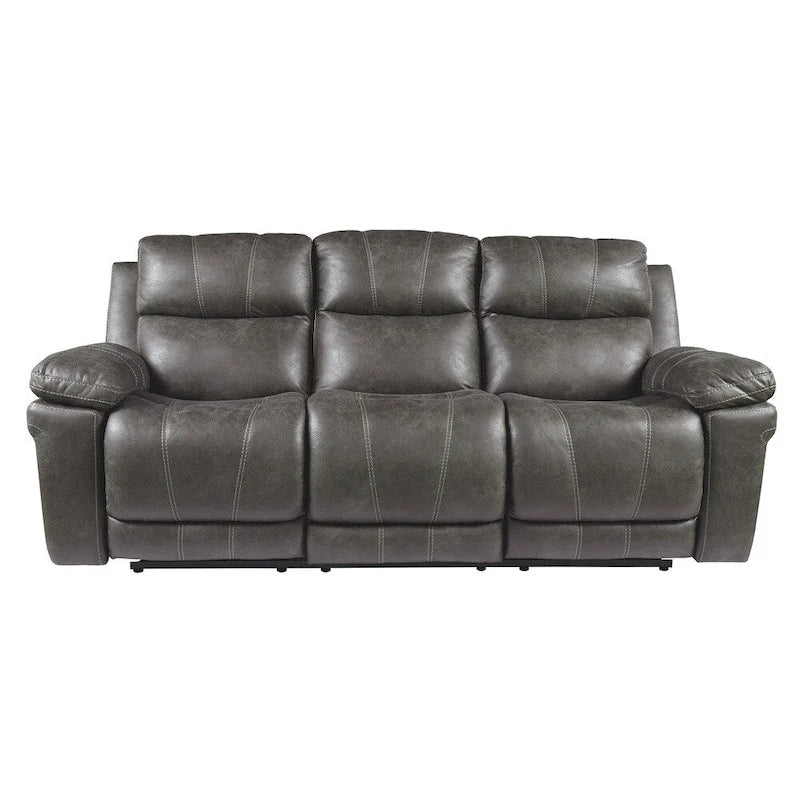 Contemporary Power Reclining Sofa with Adjustable Headrest - Midnight