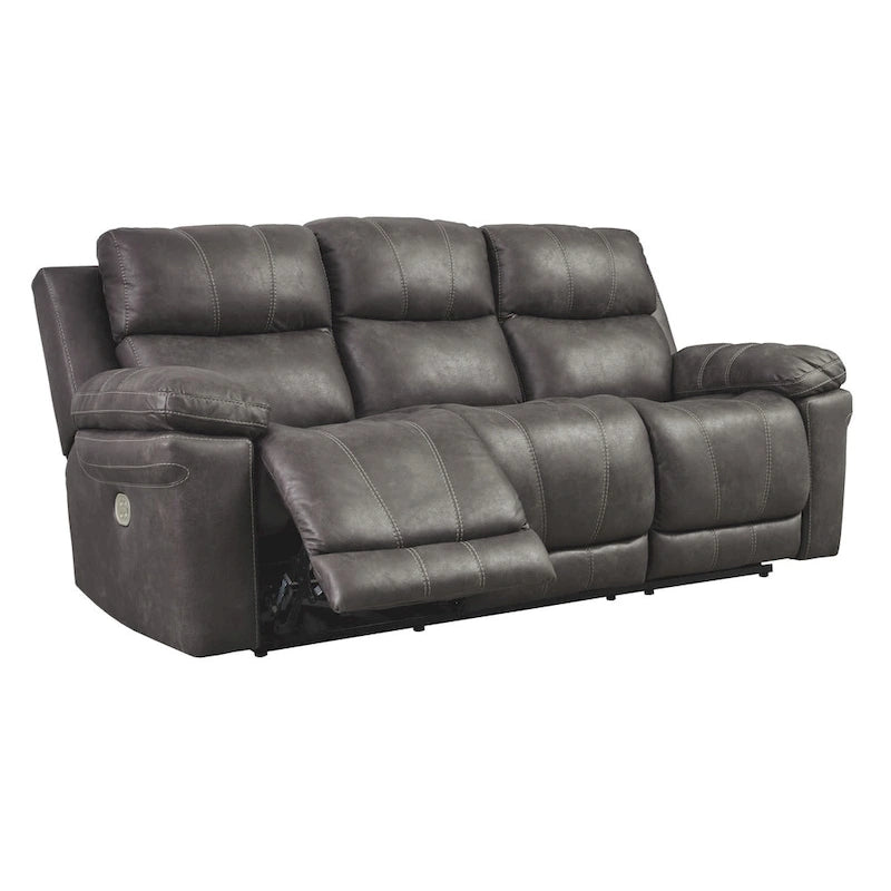 Contemporary Power Reclining Sofa with Adjustable Headrest - Midnight