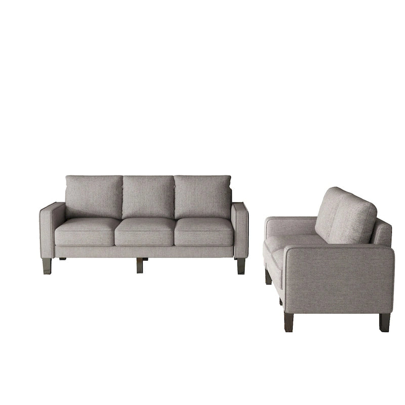 Modern Living Room Furniture Sofa in Beige Fabric 2+3