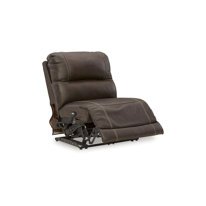 Brown 5-Piece Power Reclining Sectional - 123W x 123D x 43H