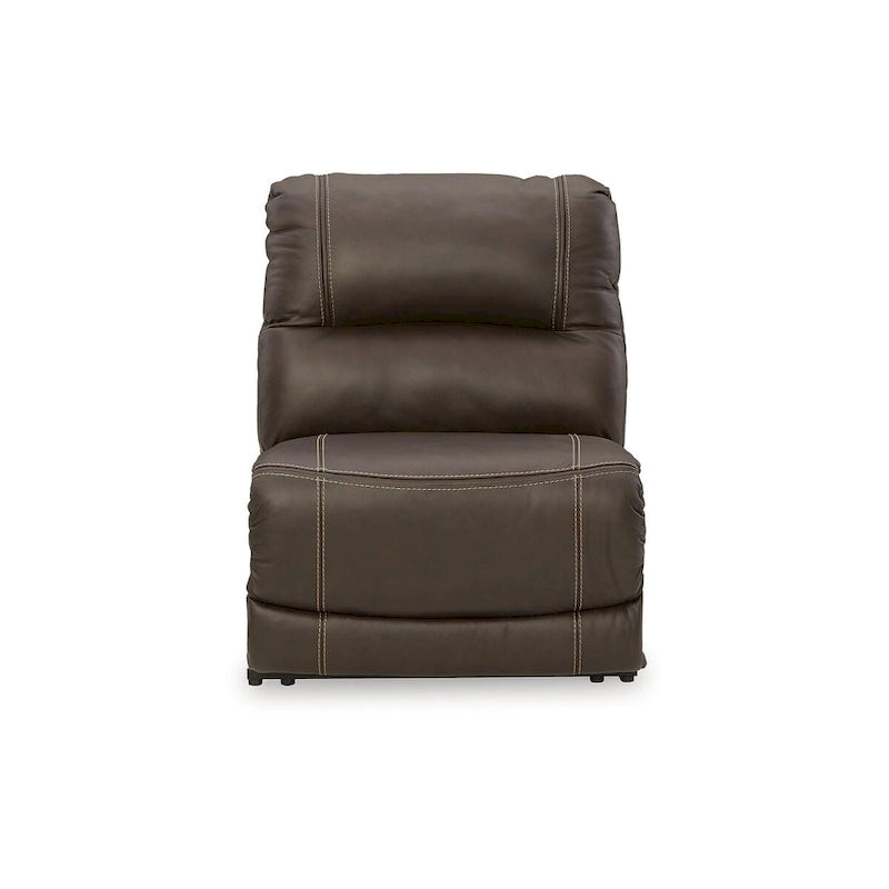 Brown 5-Piece Power Reclining Sectional - 123W x 123D x 43H