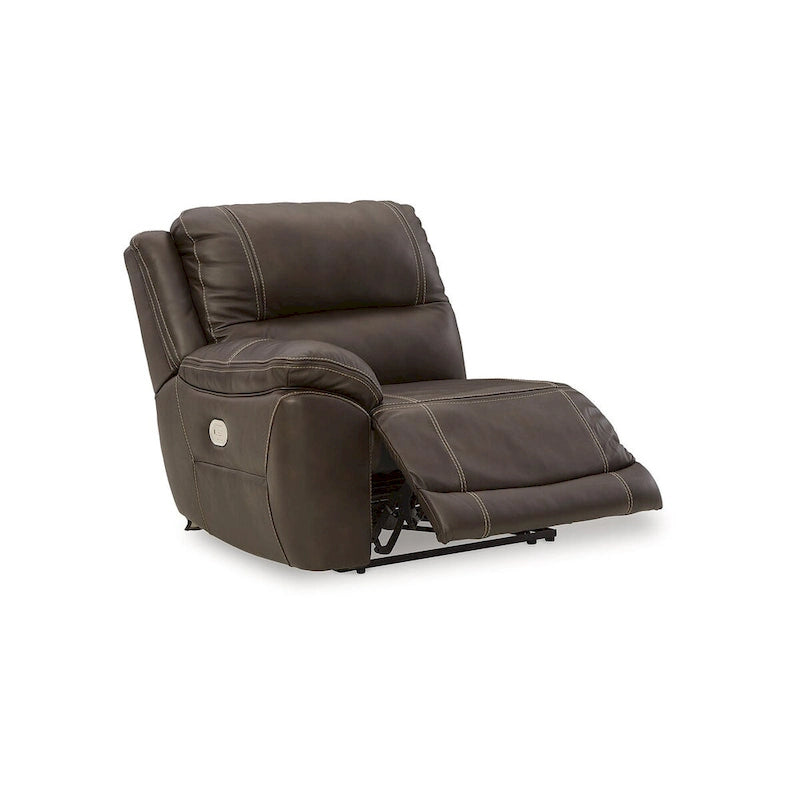 Brown 5-Piece Power Reclining Sectional - 123W x 123D x 43H