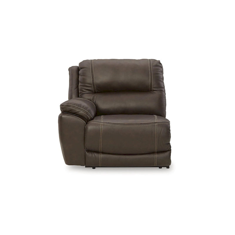 Brown 5-Piece Power Reclining Sectional - 123W x 123D x 43H