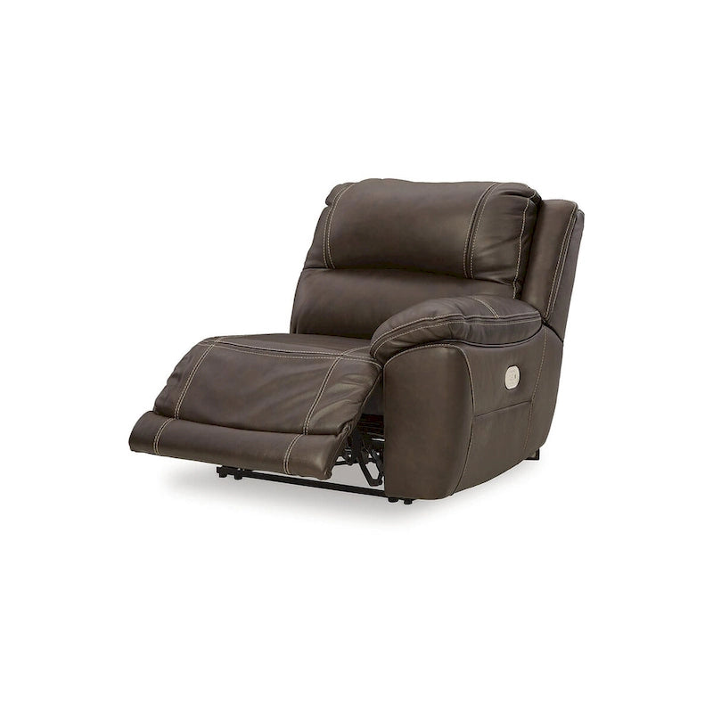 Brown 5-Piece Power Reclining Sectional - 123W x 123D x 43H