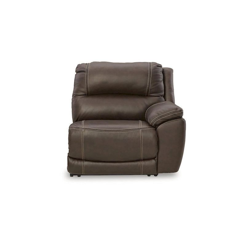 Brown 5-Piece Power Reclining Sectional - 123W x 123D x 43H