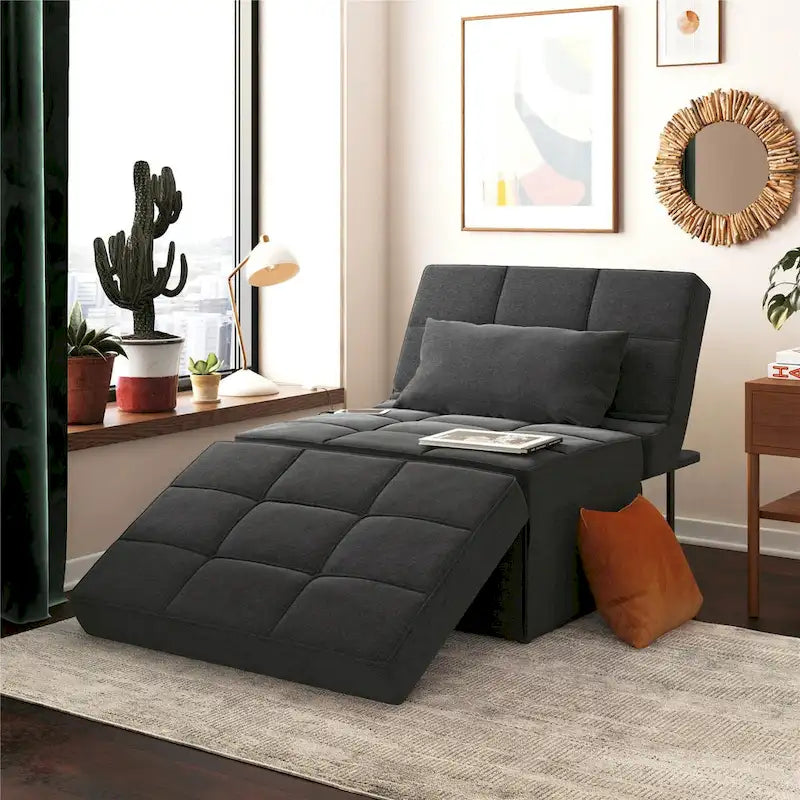 4-in-1 Convertible Lounger Ottoman Sofa Chair