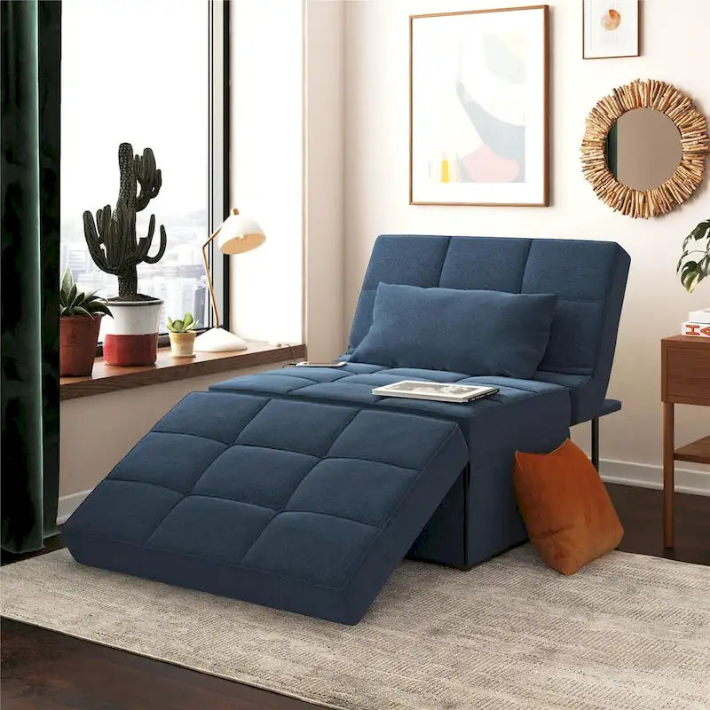 4-in-1 Convertible Lounger Ottoman Sofa Chair