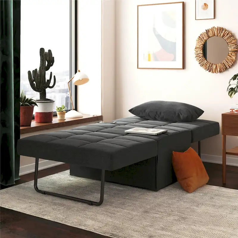 4-in-1 Convertible Lounger Ottoman Sofa Chair