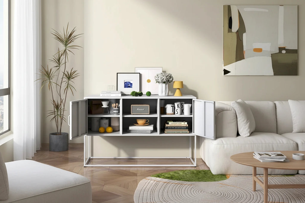 Metal Sideboard Cabinet with Adjustable feet