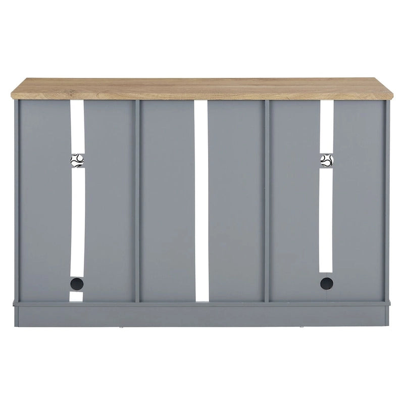 Sideboard with 2 Drawers and Elegant Glass Door Cabinets