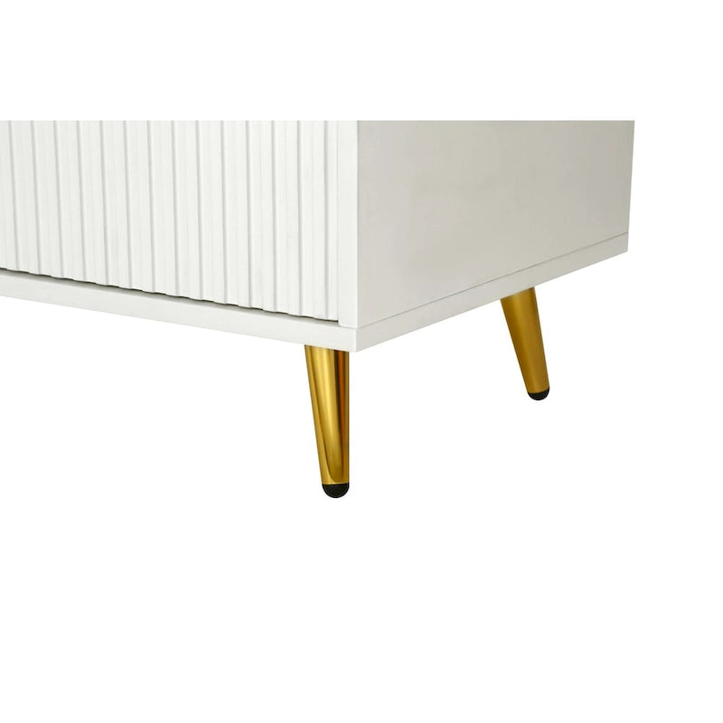 Accent Four Door Wood with Adjustable Shelves Storage Cabinet